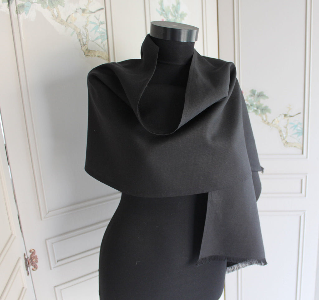 Embroidered Linen Scarf, Logo Embroidered Linen Scarf, Custom Luxury Linen Scarf,