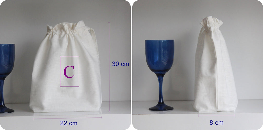 Personal Logo Embroidered Linen Pouch, Embroidered Linen Pouch, Custom Linen Pouch for Bread