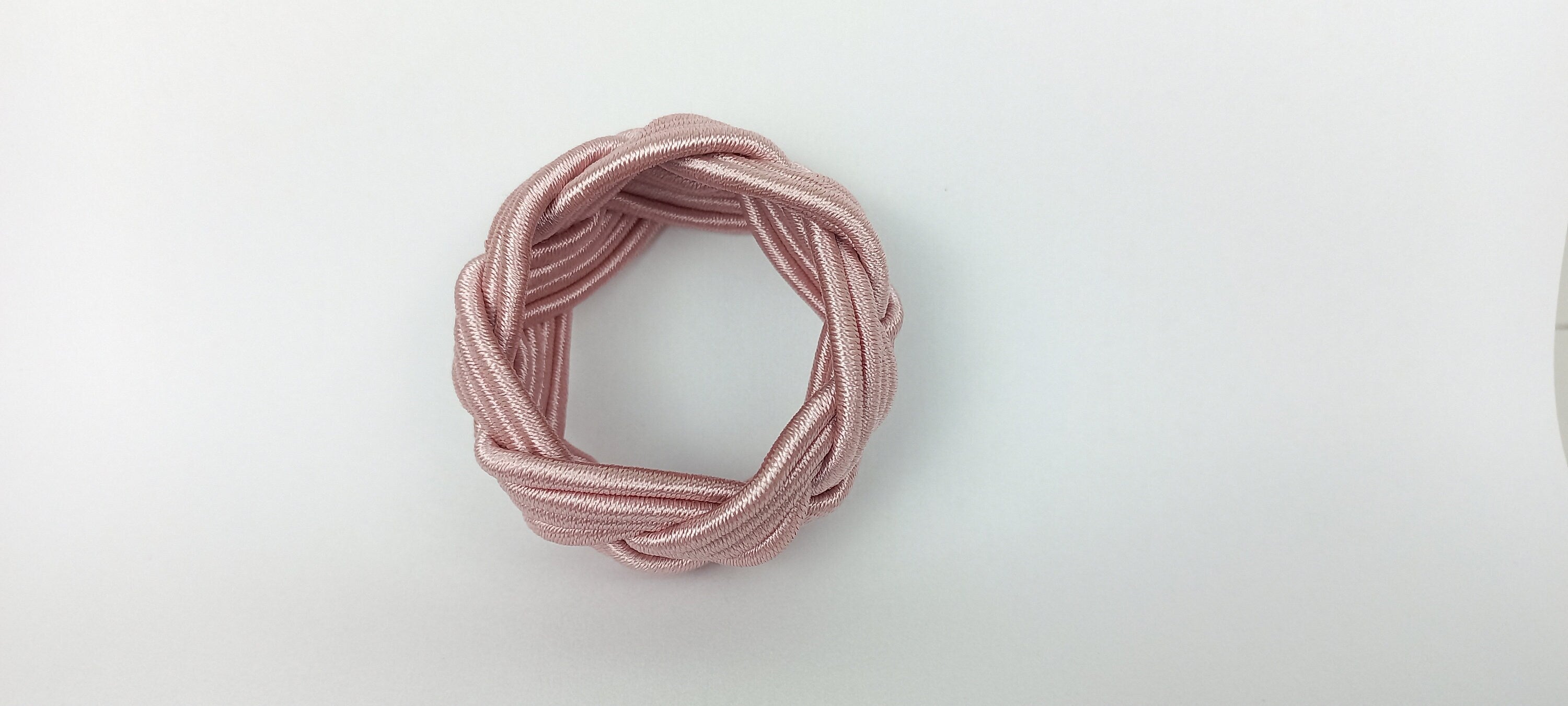 Pink Rayon Napkin Ring, Powder Sailor Napkin Ring, Turks Head Napkin Holder, Table Decor, Thanksgiving Day Dinner Decor, Wedding Table Decor