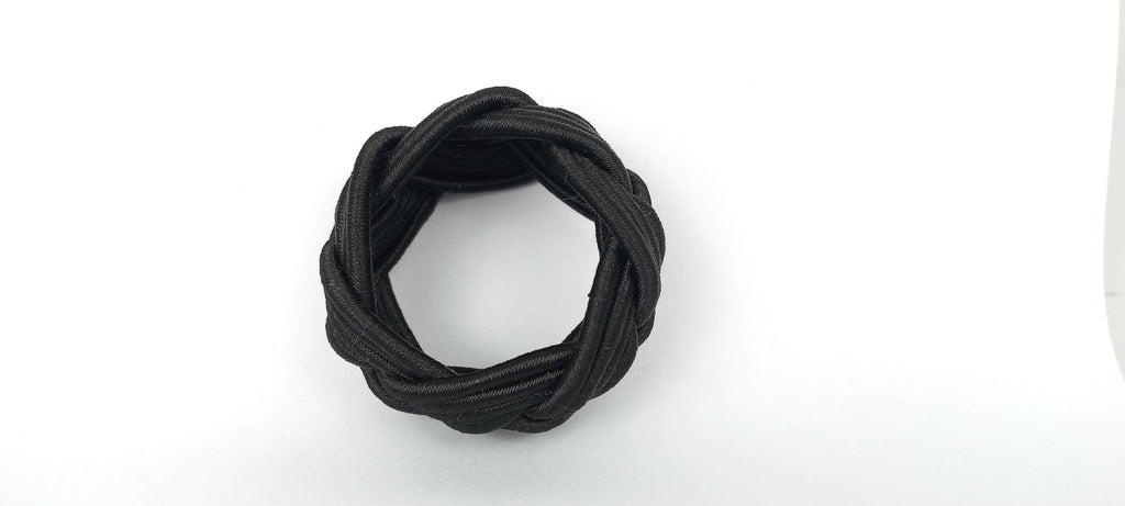 Black Rayon Napkin Ring, Sailor Napkin Ring, Turks Head Napkin Holder, Table Decor, Thanks Giving Day Dinner Decoration, Wedding Table Decor