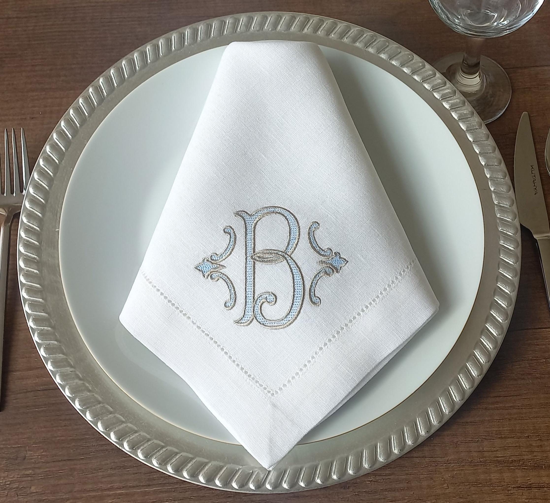 Custom Monogrammed Wedding Napkin