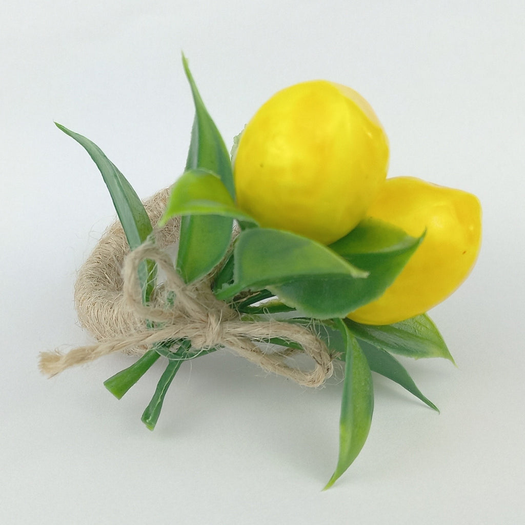 Lemon Napkin Ring, Lemon Napkin Holder, Citrus Table Decor, Artificial Lemon Napkin Ring, Wedding Table Decor, Housewarming Gift, Party Deco