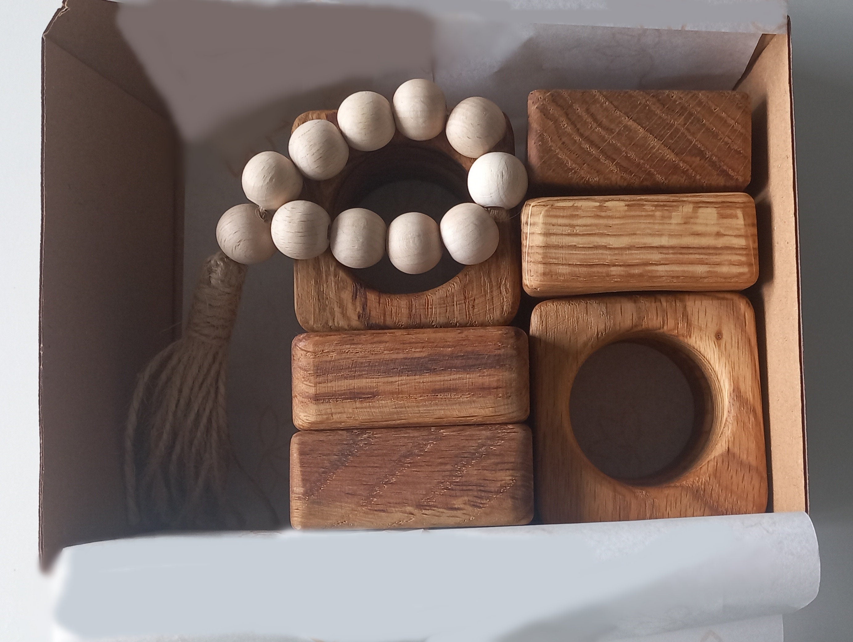 Oak Wooden Napkin Ring, Rustik Napkin Holder, Oak Square Napkin Ring, Boho Wooden Napkin Ring, Kitchen Decor, Christmas Decor, Wedding Decor