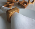 Oak Wooden Napkin Ring, Rustik Napkin Holder, Oak Square Napkin Ring, Boho Wooden Napkin Ring, Kitchen Decor, Christmas Decor, Wedding Decor