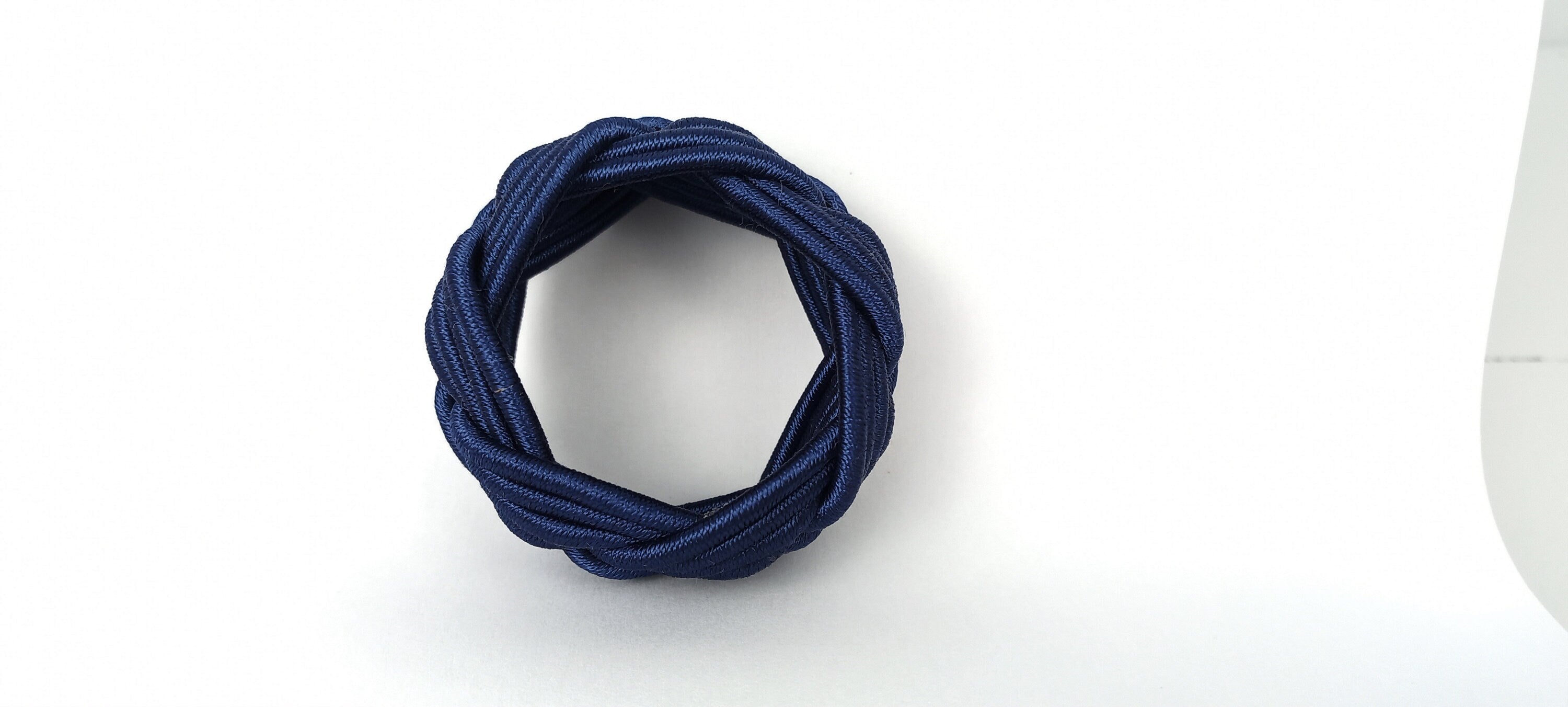 Navy Blue Rayon Napkin Ring, Sailor Napkin Ring, Turks Head Napkin Holder, Table Decor, Thanks Giving Day Dinner Decor, Wedding Table Decor
