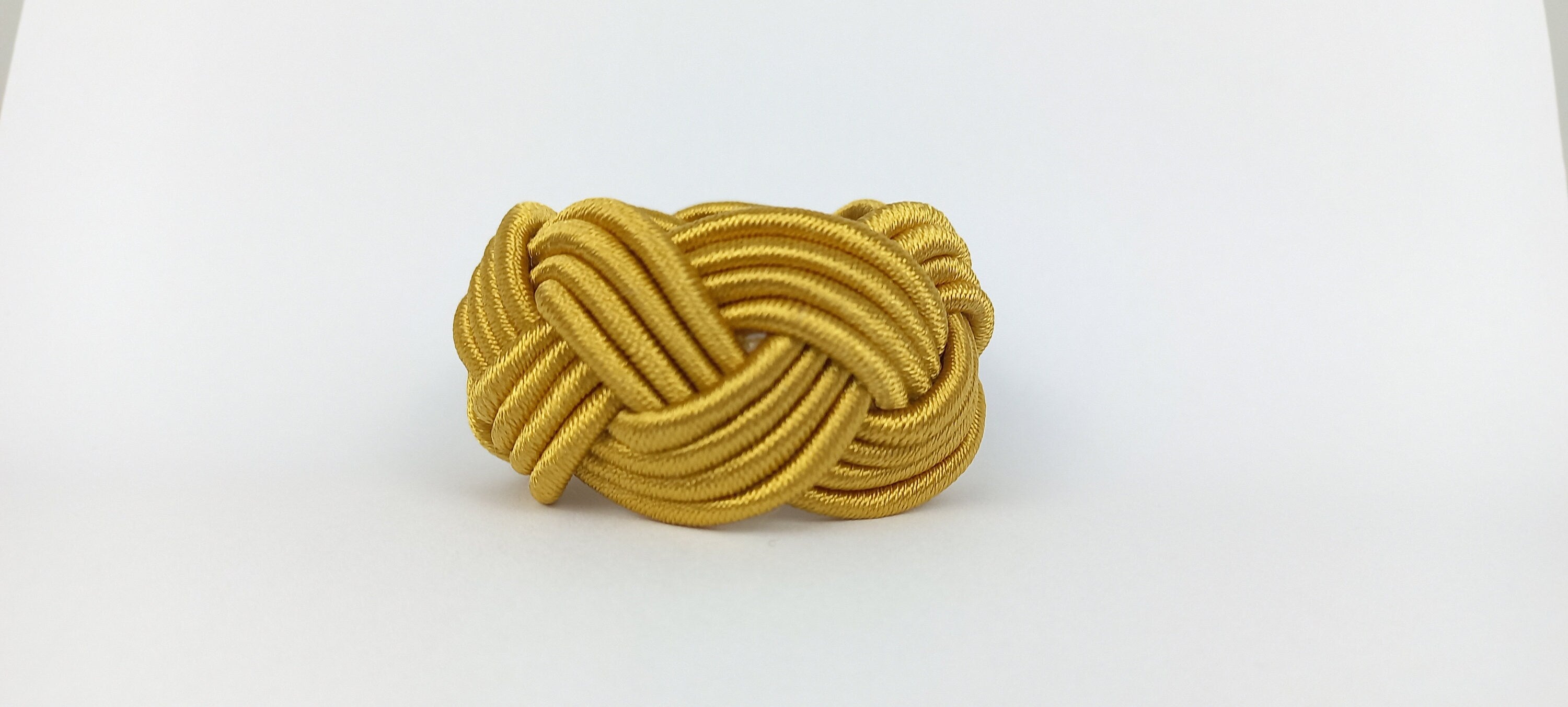 Gold Rayon Napkin Ring, Sailor Napkin Ring, Turks Head Napkin Holder, Table Decor, Thanks Giving Day Dinner Decoration, Wedding Table Decor