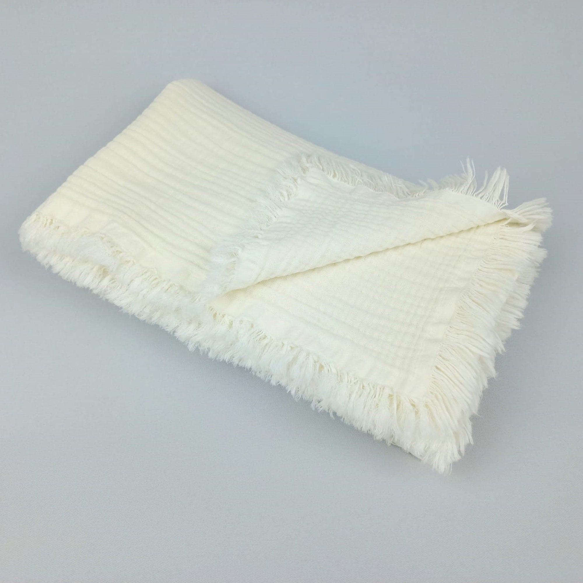 Muslin Baby Blanket, Baby Shower Gift, %100 Cotton 4 Layers Muslin Baby Swaddle, Ecru Gauze Baby Blanket, Newborn Gift, Cozy Toddler Blanket