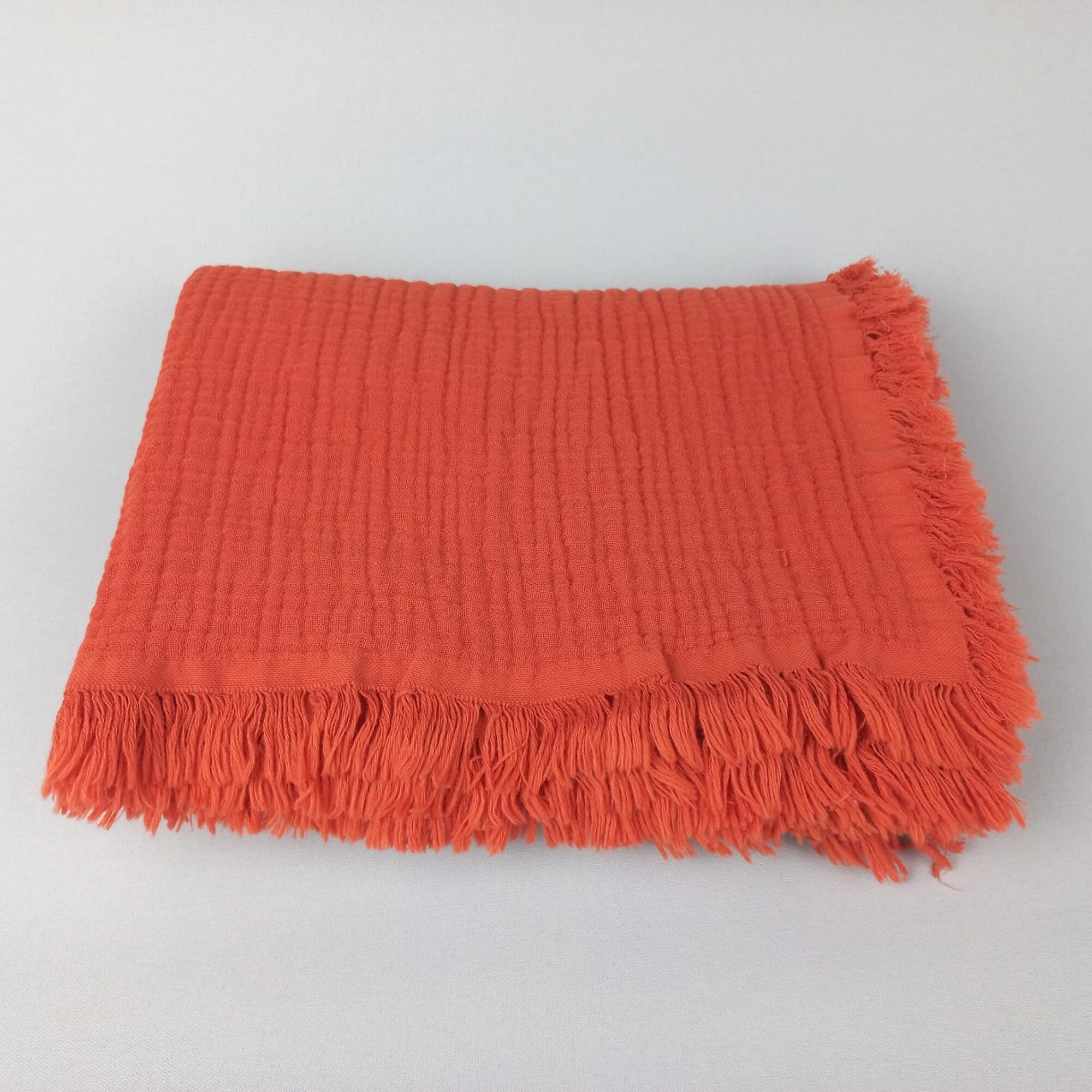 Baby Shower Gift, %100 Cotton 4 Layers Muslin Baby Swaddle, Cozy Toddler Blanket, Muslin Baby Blanket, Ecru Gauze Baby Blanket, Newborn Gift