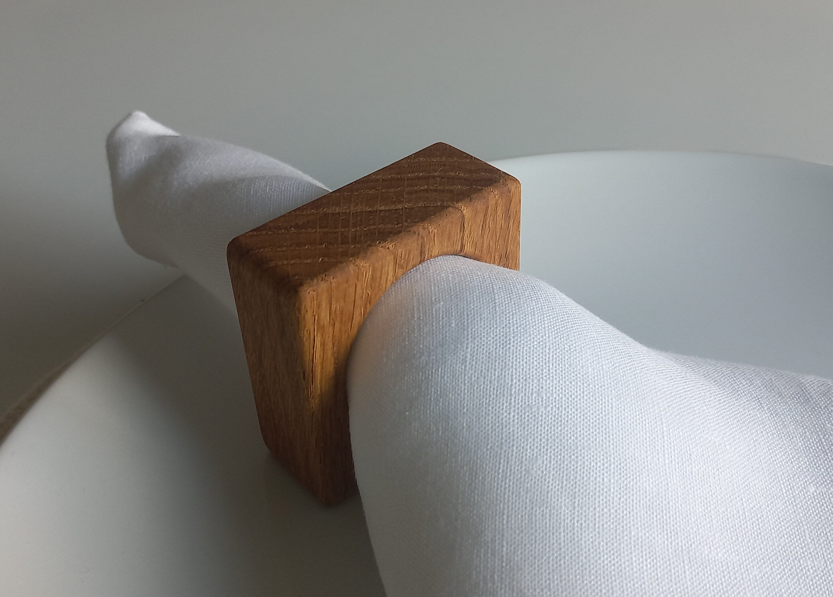 Oak Wooden Napkin Ring, Rustik Napkin Holder, Oak Square Napkin Ring, Boho Wooden Napkin Ring, Kitchen Decor, Christmas Decor, Wedding Decor