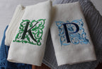 Monogrammed Linen Towel, Luxury Linen Towel with Initial Embroidery, Kitchen&Bathroom Towel, Housewarming Gift, Guest Towel, Linen Tea Towel