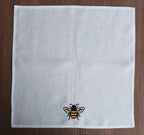 Embroidered Luxury Linen Handkercief, Personal Logo Embroidered Linen Handkies, Embroidered Linen Handkies for Bridal Shower, Custom Hanky