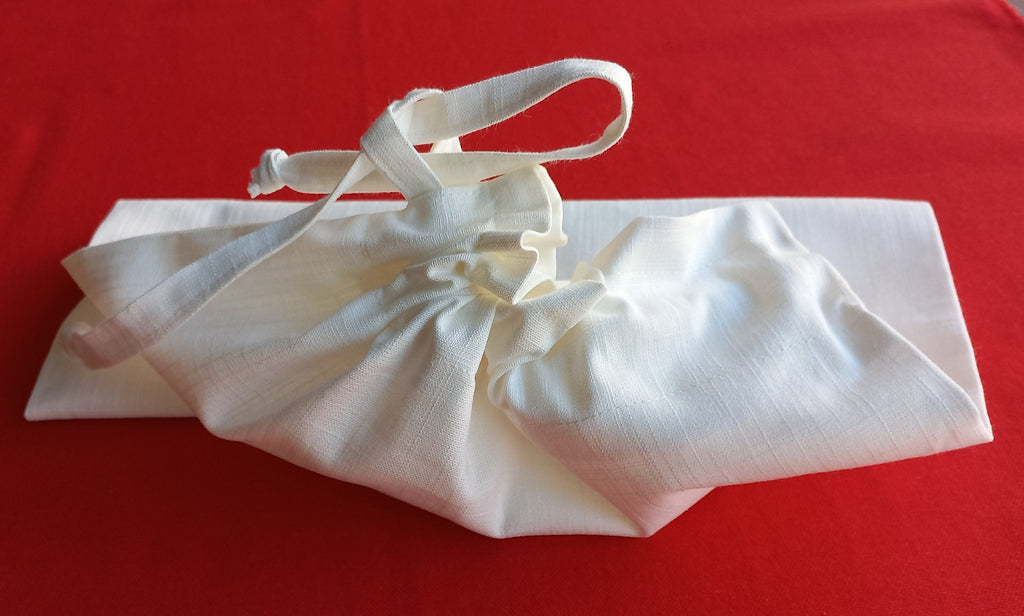 Personal Logo Embroidered Linen Pouch, Embroidered Linen Pouch, Custom Linen Pouch for Bread