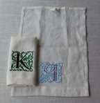 Monogrammed Linen Towel, Luxury Linen Towel with Initial Embroidery, Kitchen&Bathroom Towel, Housewarming Gift, Guest Towel, Linen Tea Towel