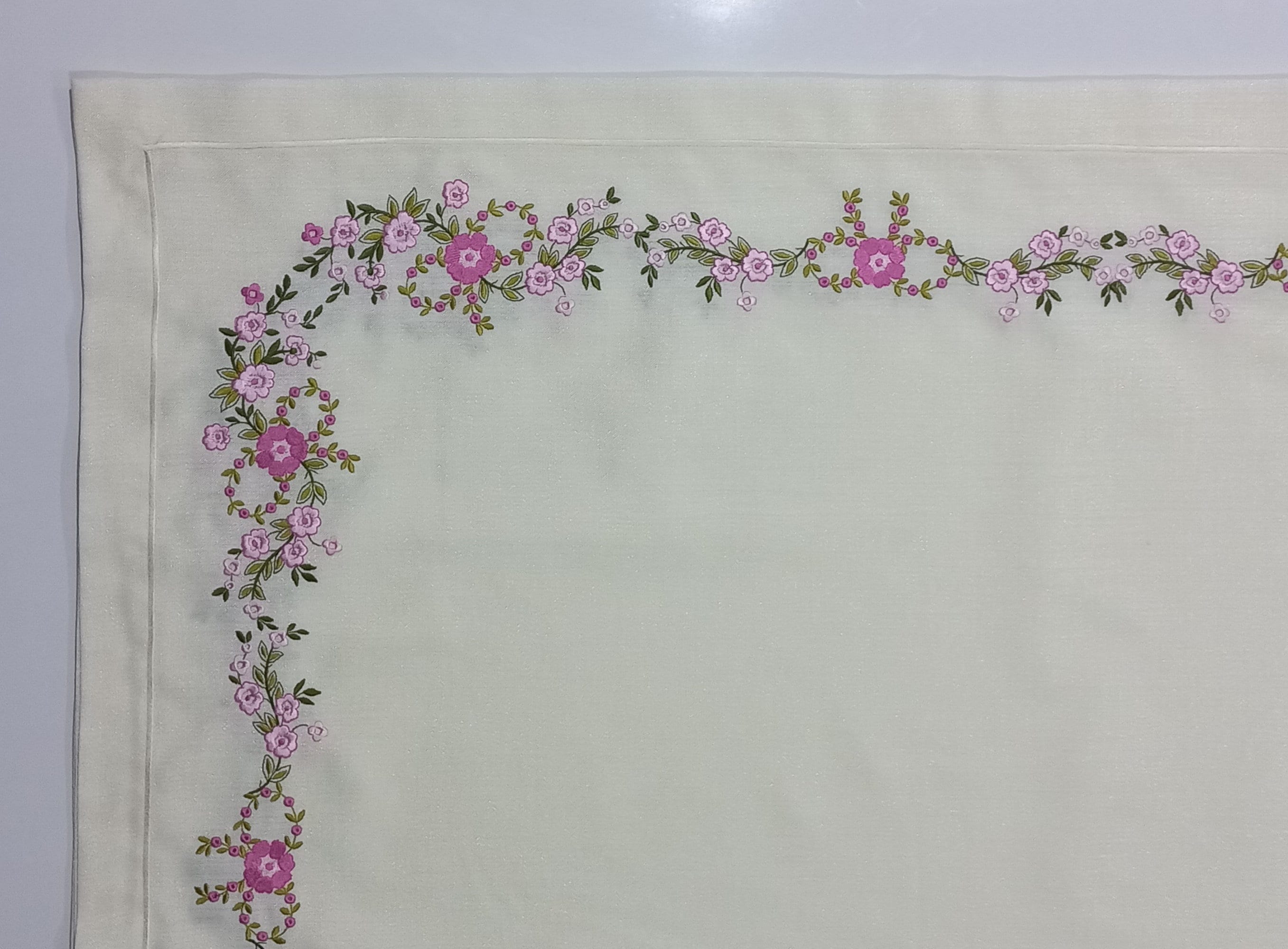 Wedding Table Decor, Embroidered Tablecloth, Long Size Tablecloth, Perfect Mitered Linen Tablecloth, Various Color Tablecloth, Wedding Gift