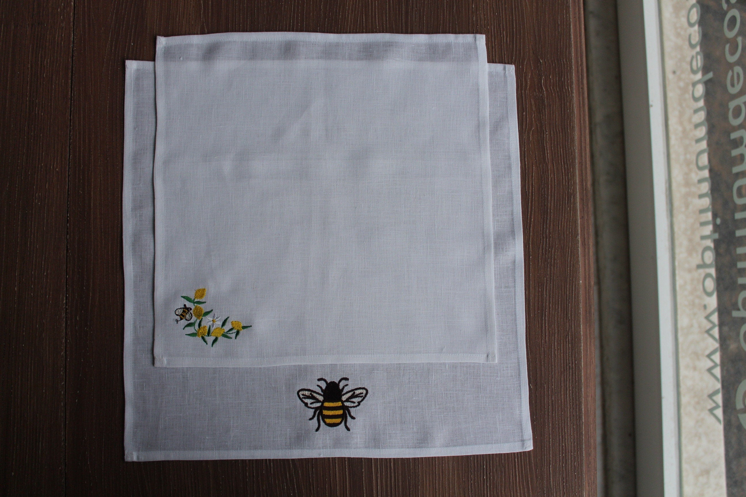 Embroidered Luxury Linen Handkercief, Personal Logo Embroidered Linen Handkies, Embroidered Linen Handkies for Bridal Shower, Custom Hanky