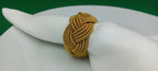 Gold Rayon Napkin Ring, Sailor Napkin Ring, Turks Head Napkin Holder, Table Decor, Thanks Giving Day Dinner Decoration, Wedding Table Decor