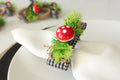 Mushroom Napkin Ring, Mushroom Napkin Holder, Christmas Table Decor, Mushroom Table Deco, Artificial Mushroom Napkin Ring, Housewarming Gift