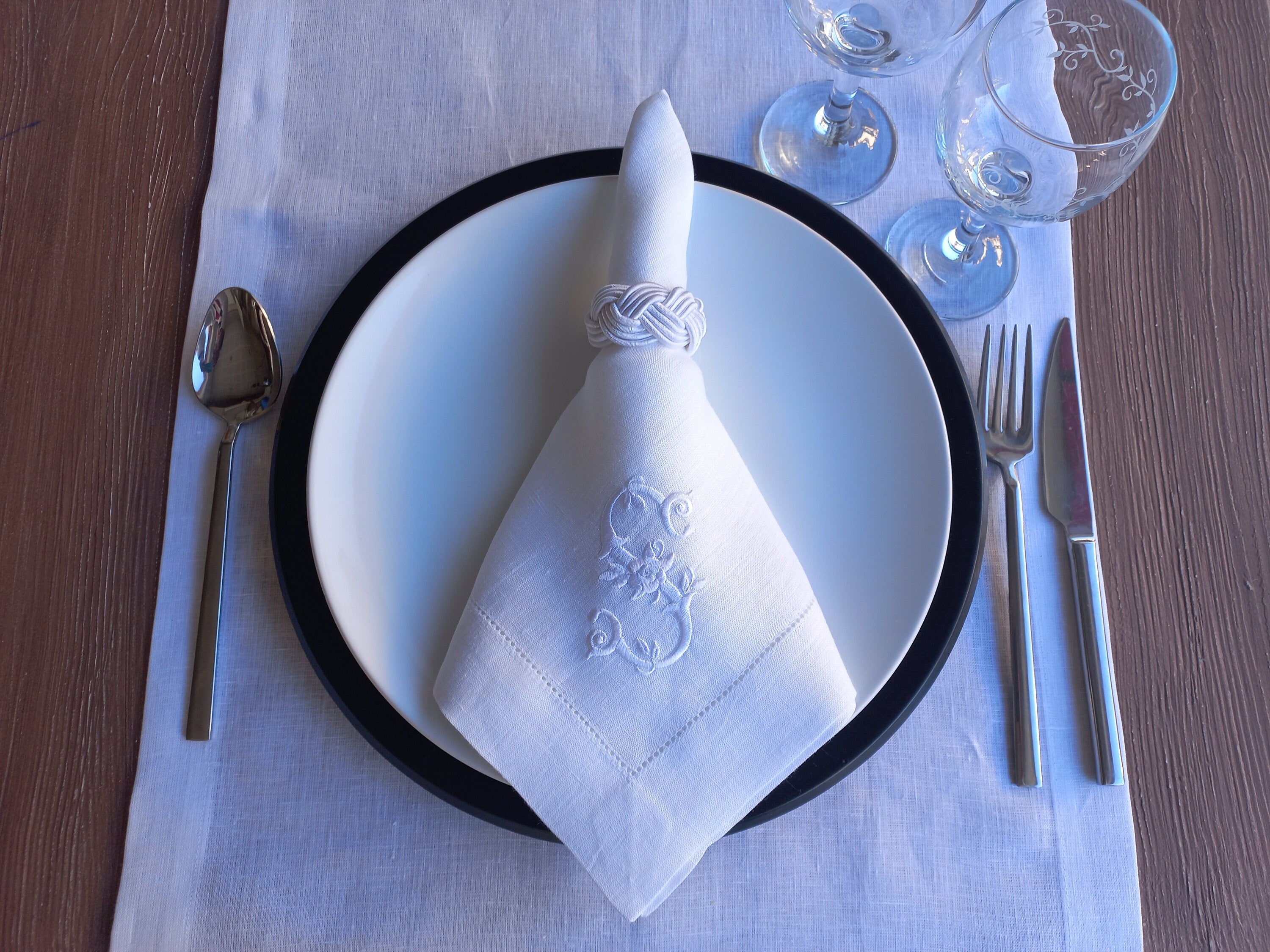 White Rayon Napkin Ring, Sailor Napkin Ring, Turks Head Napkin Holder, Table Decor, Thanks Giving Day Dinner Decoration, Wedding Table Decor