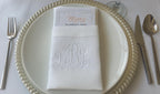 Custom Luxury Pocket Napkins, Pocket Wedding Napkins for Wedding Dinner or Events, Monogrammed Wedding Napkin, Personalized Linen Napkin,
