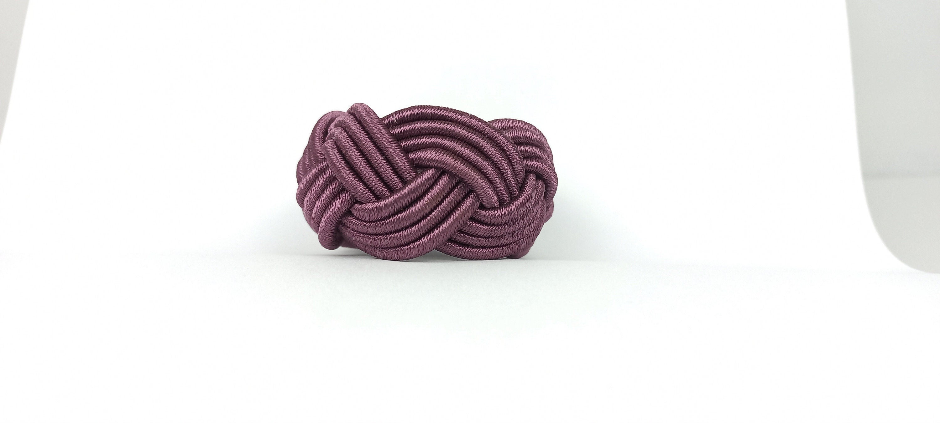 Purple Rayon Napkin Ring, Sailor Napkin Ring, Turks Head Napkin Holder, Table Decor, Thanksgiving Day Dinner Decoration, Wedding Table Decor