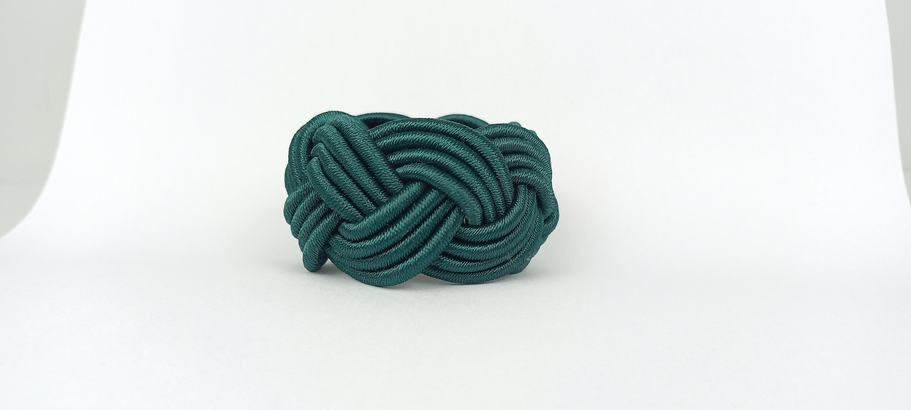 Duck Green Rayon Napkin Ring, Green Sailor Napkin Ring, Turks Head Napkin Holder, Table Decor, Thanks Giving Day Decor, Wedding Table Decor