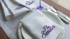 Name Embroidered Linen Napkin, Family Embroidered Linen Dinner Napkin, Customized Linen Napkin, Personalized Dinner Napkin, Wedding Gift