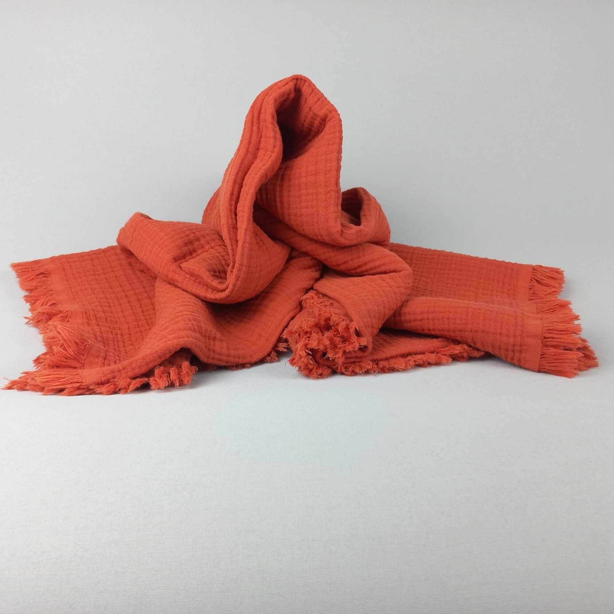 Muslin Baby Blanket, Baby Shower Gift, %100 Cotton 4 Layers Muslin Baby Swaddle, Ecru Gauze Baby Blanket, Newborn Gift, Cozy Toddler Blanket