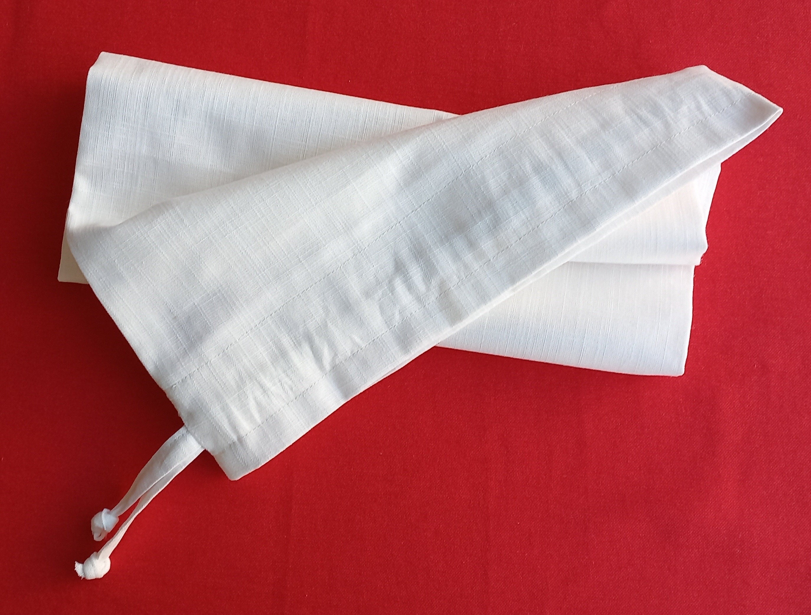 Personal Logo Embroidered Linen Pouch, Embroidered Linen Pouch, Custom Linen Pouch for Bread