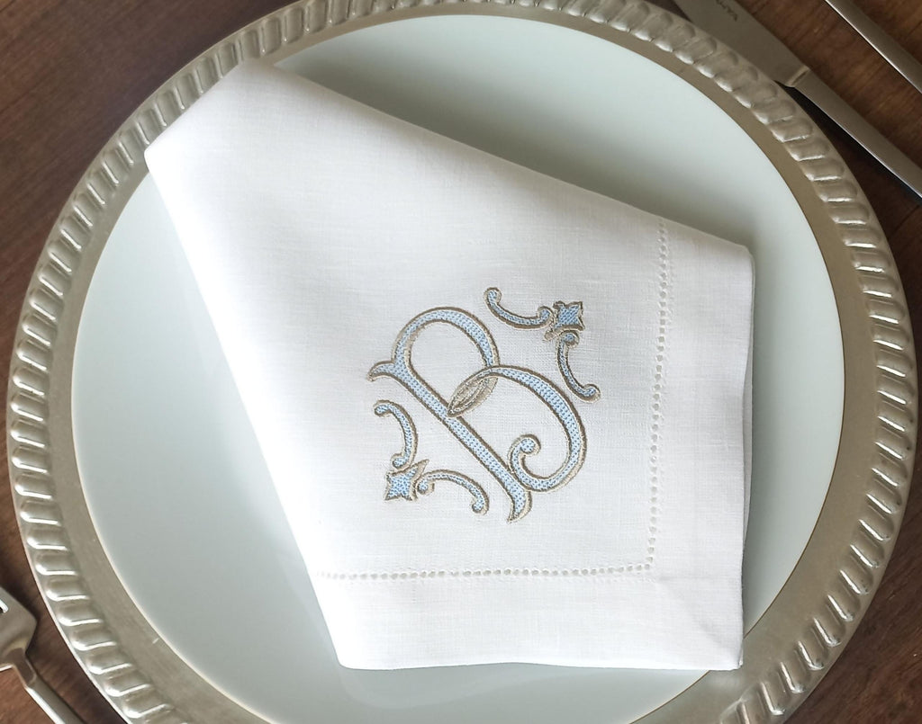 Custom Monogrammed Wedding Napkin