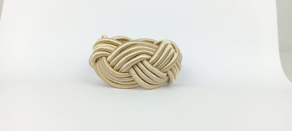 Cappuccino Rayon Napkin Ring, Beige Sailor Napkin Ring, Turks Head Napkin Holder, Table Decor, Thanks Giving Day Decor, Wedding Table Decor