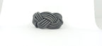 Anthracite Rayon Napkin Ring, Sailor Napkin Ring, Turks Head Napkin Holder, Table Decor, Thanksgiving Day Dinner Decor, Wedding Table Decor