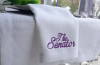 Name Embroidered Linen Napkin, Family Embroidered Linen Dinner Napkin, Customized Linen Napkin, Personalized Dinner Napkin, Wedding Gift