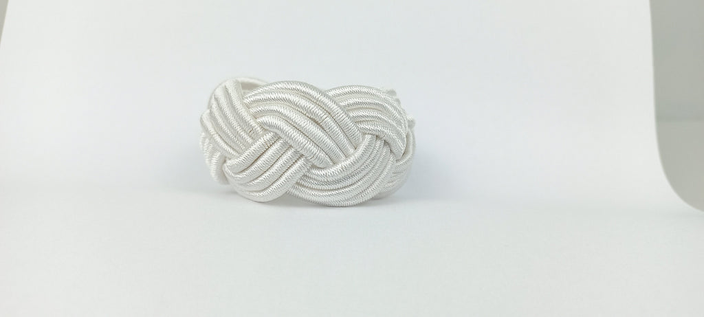 White Rayon Napkin Ring, Sailor Napkin Ring, Turks Head Napkin Holder, Table Decor, Thanks Giving Day Dinner Decoration, Wedding Table Decor
