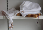 Embroidered Linen Pouch, Personal Logo Embroidered Linen Pouch, Custom Linen Pouch for Bread