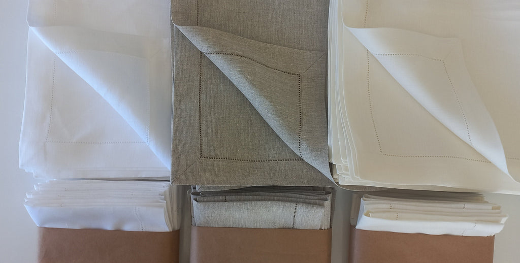 Wholesale Hemstitched Linen Napkin, Bulk Linen Napkin, White Luxury Linen Napkin, Bulk Linen Wedding Napkin, Wholesale Linen Cocktail Napkin