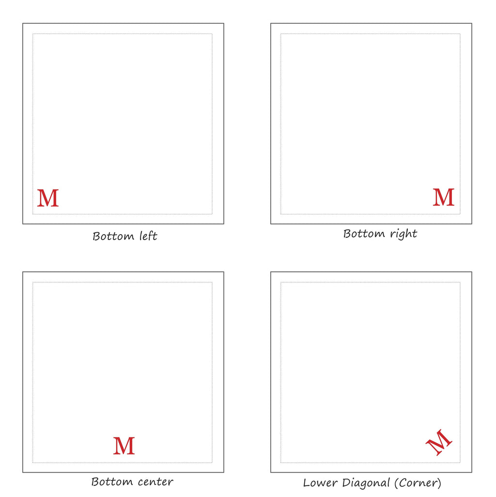 Interlocking Monogrammed Linen Napkin