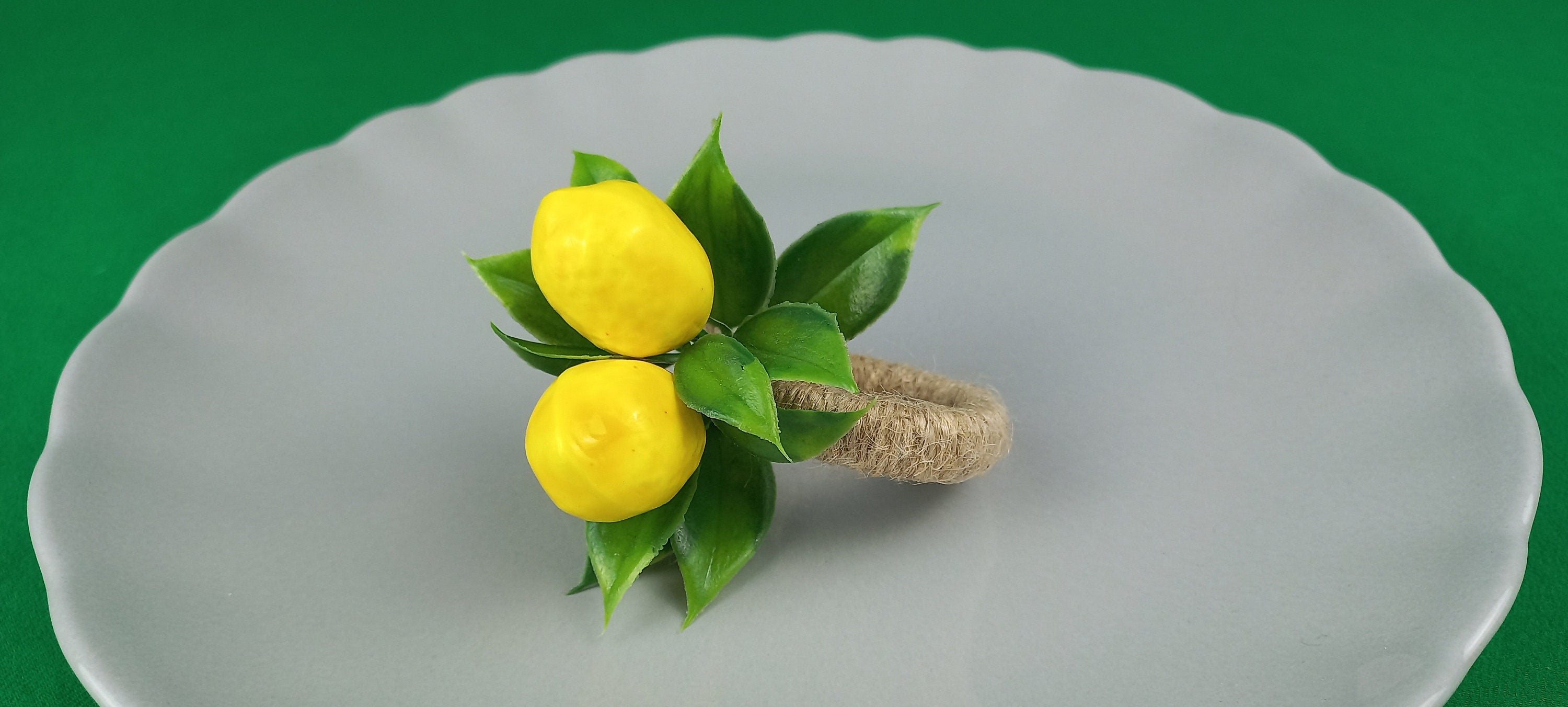 Lemon Napkin Ring, Lemon Napkin Holder, Citrus Table Decor, Artificial Lemon Napkin Ring, Wedding Table Decor, Housewarming Gift, Party Deco