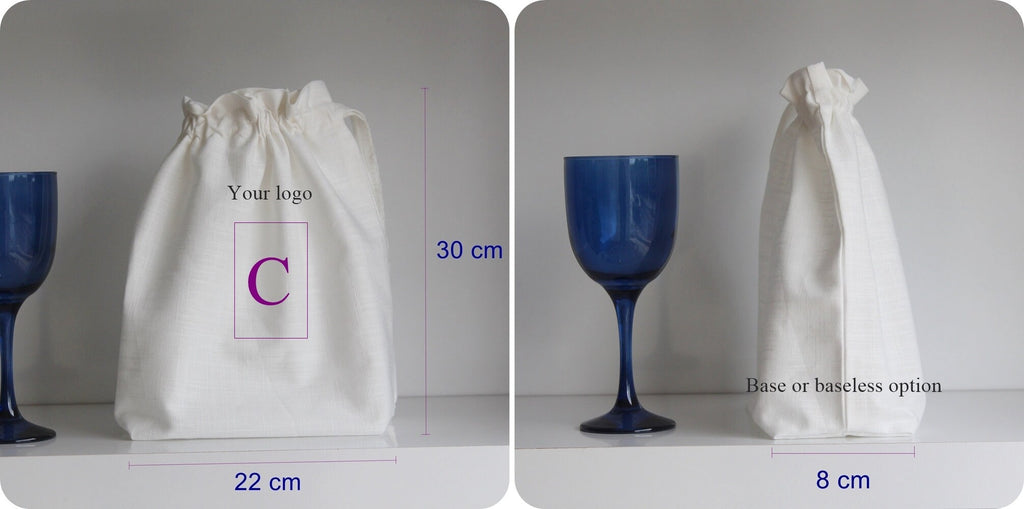 Personal Logo Embroidered Linen Pouch, Embroidered Linen Pouch, Custom Linen Pouch for Bread