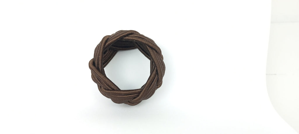 Dark Brown Rayon Napkin Ring, Sailor Napkin Ring, Turks Head Napkin Holder, Table Decor, Thanks Giving Day Dinner Decor, Wedding Table Decor