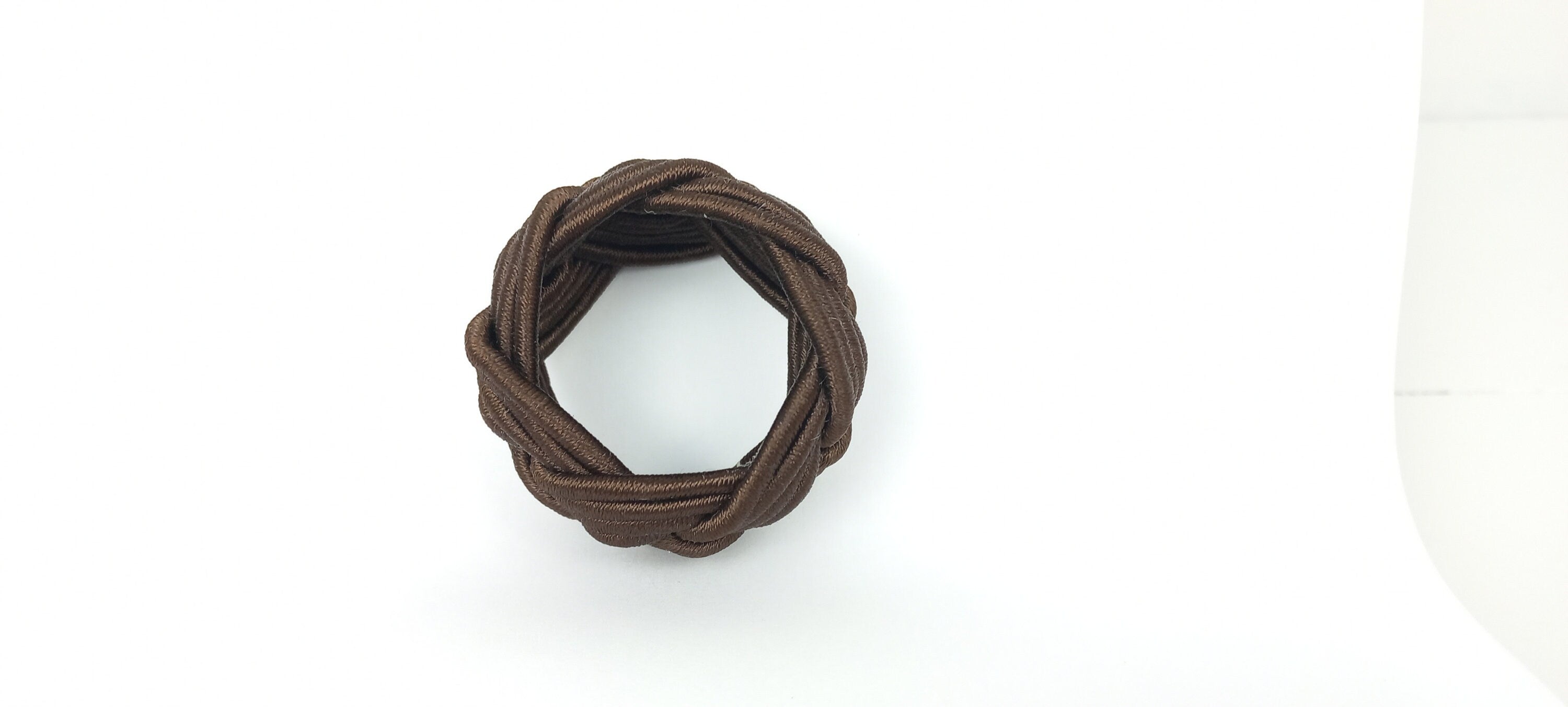 Dark Brown Rayon Napkin Ring, Sailor Napkin Ring, Turks Head Napkin Holder, Table Decor, Thanks Giving Day Dinner Decor, Wedding Table Decor