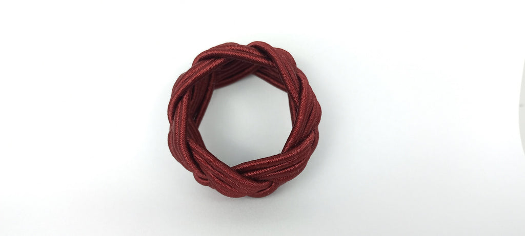 Burgundy Rayon Napkin Ring, Sailor Napkin Ring, Turks Head Napkin Holder, Table Decor, Thanks Giving Day Dinner Decor, Wedding Table Decor