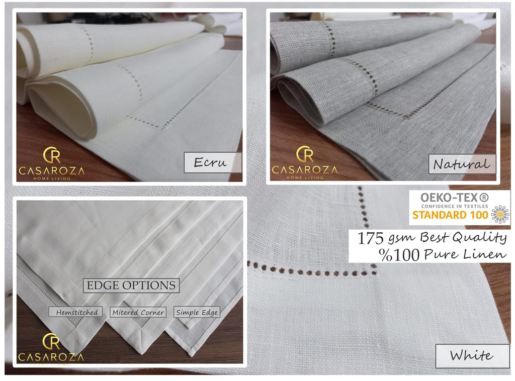 Linen Wedding Napkin Interlock Monogrammed, Double Letter Monogrammed Linen Napkin, Custom Logo Patterned Hemstitched Linen Napkin