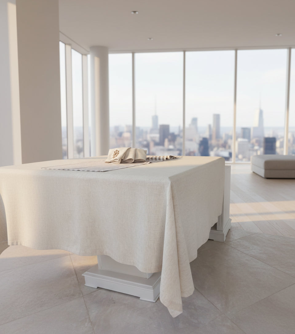 Easter Table Decor, Linen Tablecloth, Long Size Tablecloth, Perfect Mitered Linen Tablecloth, Various Color Tablecloth, Wedding Table Decor