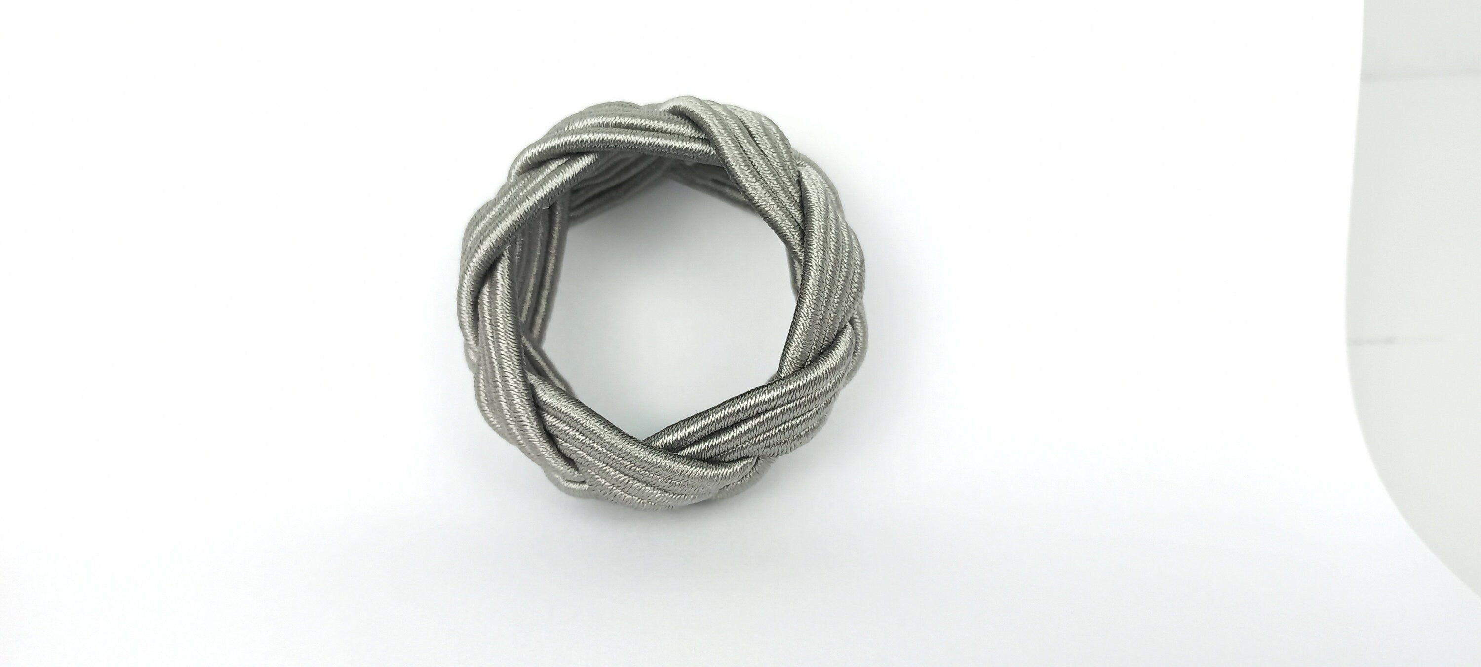 Grey Rayon Napkin Ring, Sailor Napkin Ring, Turks Head Napkin Holder, Table Decor, Thanks Giving Day Dinner Decoration, Wedding Table Decor