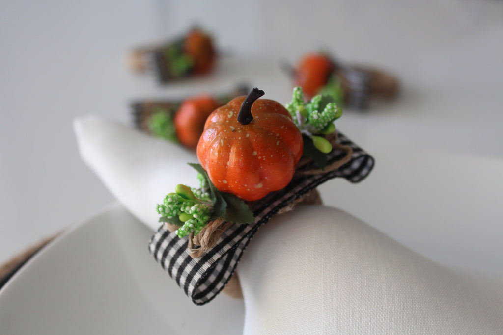 Pumpkin Napkin Ring, Pumpkin Napkin Holder, Halloween Table Decor, Halloween Party Decor, Artificial Pumpkin Napkin Ring, Housewarming Gift