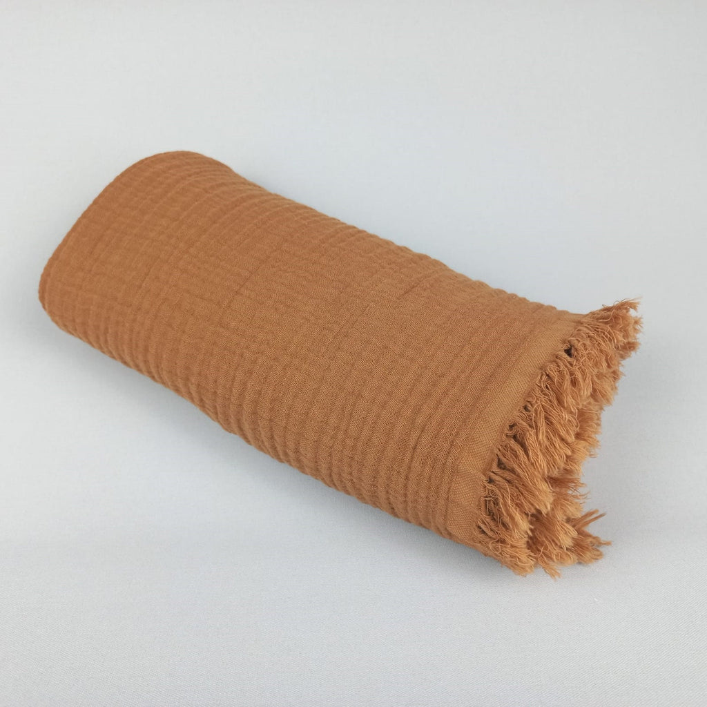 Muslin Baby Blanket, Baby Shower Gift, %100 Cotton 4 Layers Muslin Baby Swaddle, Ecru Gauze Baby Blanket, Newborn Gift, Cozy Toddler Blanket