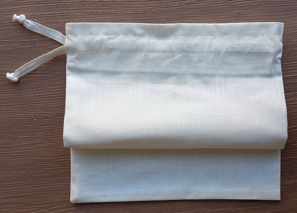 Personal Logo Embroidered Linen Pouch, Embroidered Linen Pouch, Custom Linen Pouch for Bread