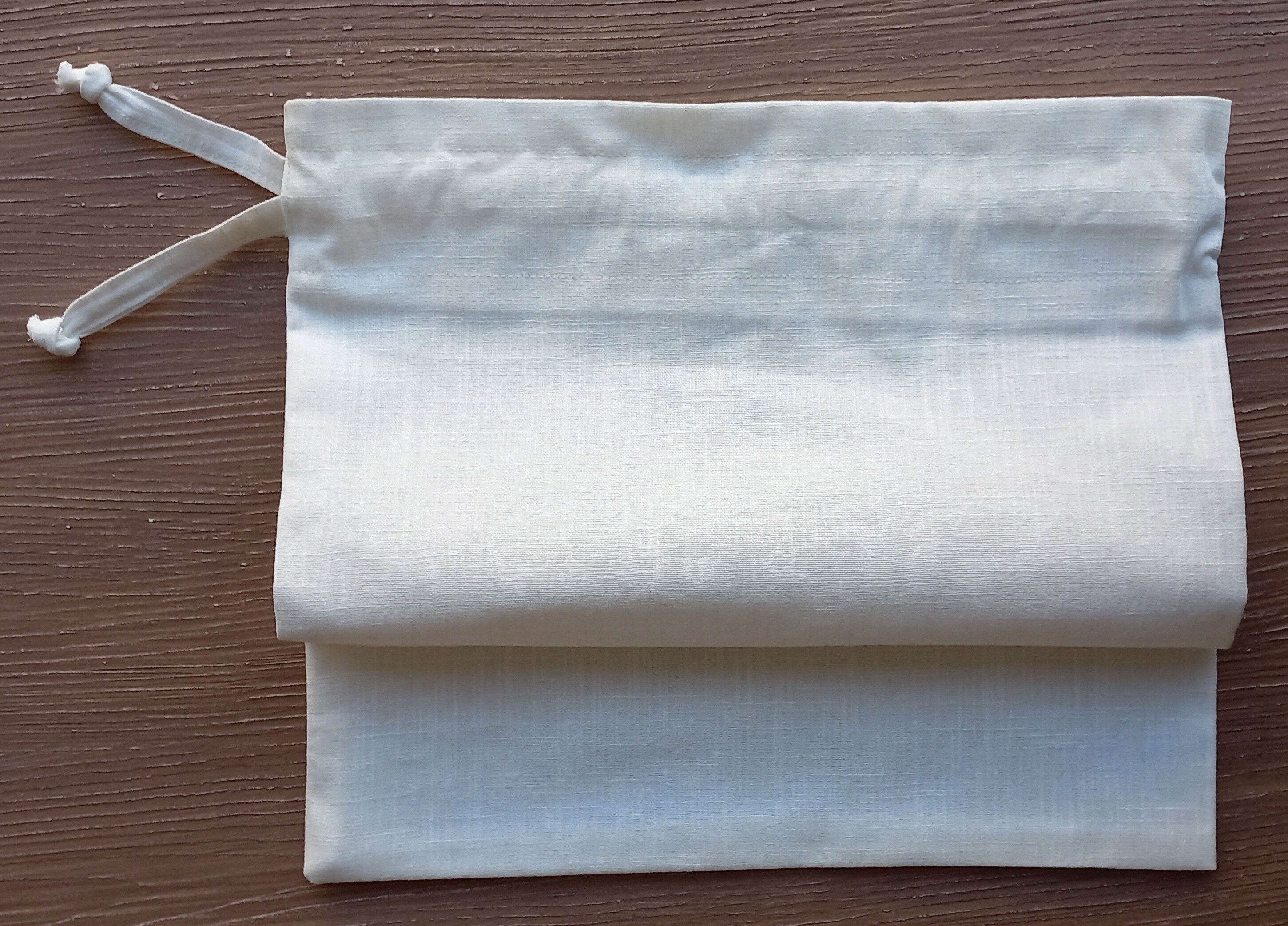 Personal Logo Embroidered Linen Pouch, Embroidered Linen Pouch, Custom Linen Pouch for Bread