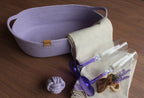 Cotton Rope Basket with Handle, Organic Cotton Cord Basket with Handle, Cotton Woven Storage Basket for Towel, Handmade Basket with Handle