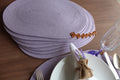 Oval Cotton Rope Placemat, Handmade Cotton Rope Placemat Coaster, Lilac Rope Placemat, Oval Handmade Placemat, Thick High Quality Placemat